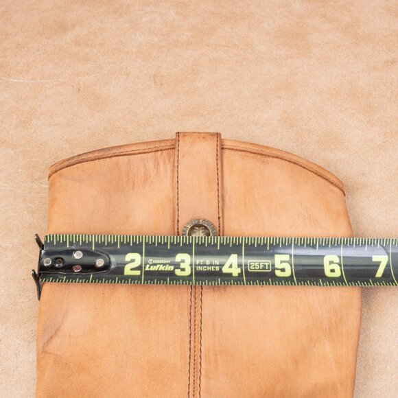 Frye Women Melissa Button 2 Tan Leather Zip Equestrian Riding Boots sz 5.5 - Picture 7 of 10